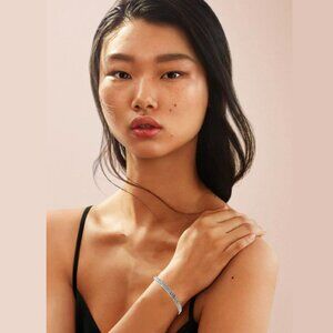 Sterling Silver and Cz 3-Row Tennis Bracelet